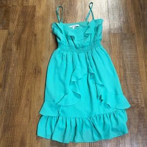 Max & cleo mint green spaghetti strap ruffle dress. Size XXS
